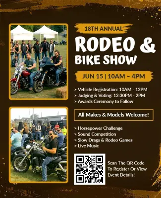 Annual Rodeo and Bike Show Event Flyer Template