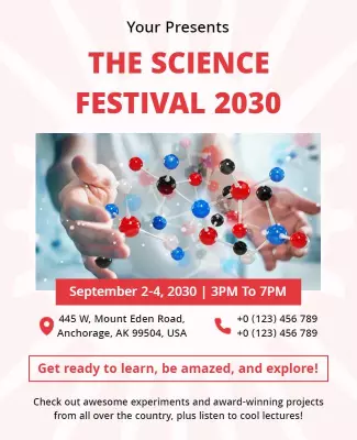 Annual Science Festival Event Flyer Template