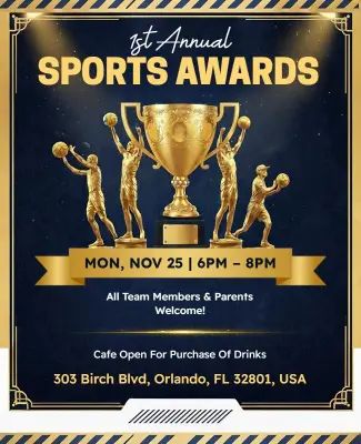 Annual Sports Awards Celebration Flyer Template
