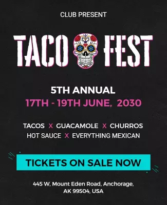 Annual Taco Festival Event Flyer Template