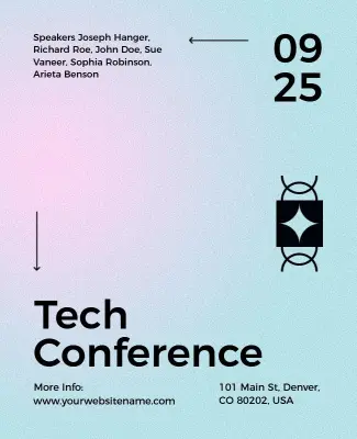 Annual Tech Conference Event Poster Template