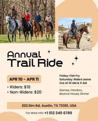 Annual Trail Riding Event Flyer Template