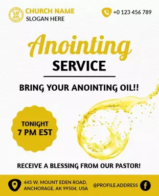 Anointing Service Church Event Flyer Template