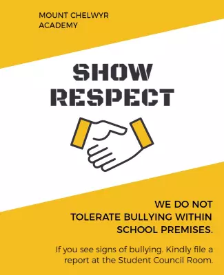 Anti Bullying Awareness School Flyer Template
