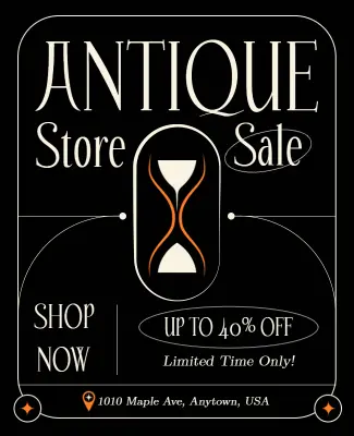 Antique Store Sale Promotion Flyer Template