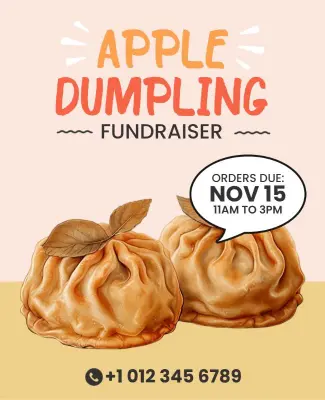 Apple Dumpling Fundraiser Event Flyer Template