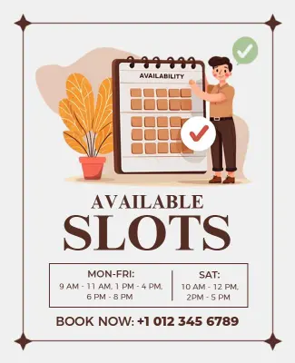 Appointment Booking Available Slots Flyer Template