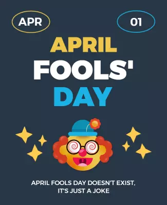 Playful Clown-Themed April Fools' Day Celebration Flyer Template