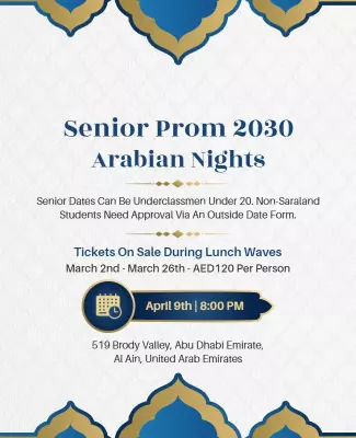 Arabian Nights Senior Prom Event Flyer Template