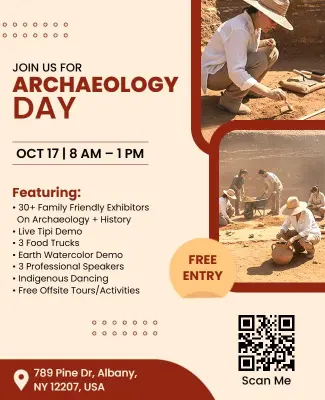 Archaeology Day Educational Event Flyer Template