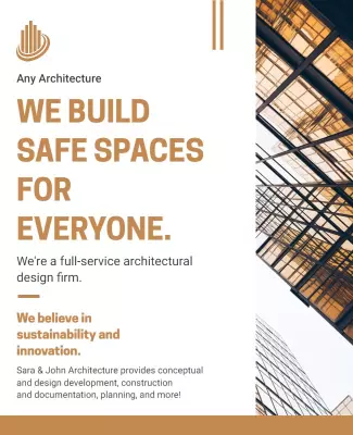 Architectural Design Firm Promotional Flyer Template