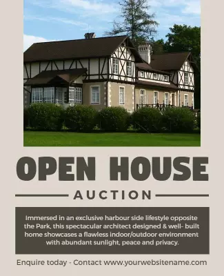 Architectural Open House Auction Flyer Template