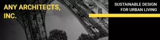 Architectural Sustainability Focus with Eiffel Tower Visual LinkedIn Banner Template