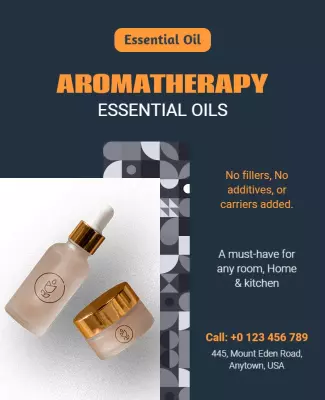 Aromatherapy Essential Oils Promotional Flyer Template