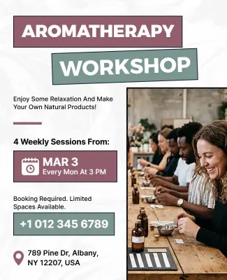 Aromatherapy Workshop Event Flyer Template