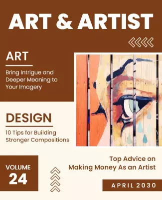 Art and Artist Magazine Promotional Flyer Template