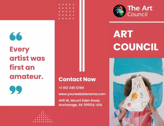 Art Council First Friday Community Event Brochure Template