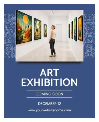 Art Exhibition Coming Soon Poster Template