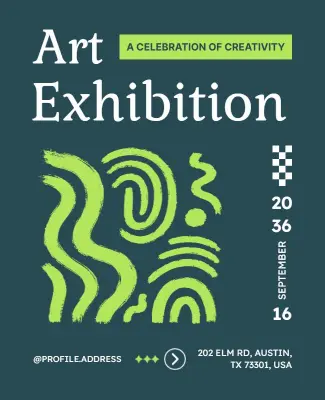 Art Exhibition Creativity Poster Template