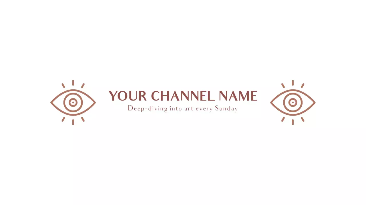 Art Exploration Theme with Eye Motifs YouTube Banner Template