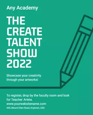 Art Showcase Talent Show Flyer Template