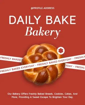 Artisan Bakery Delicious Bread Poster Template