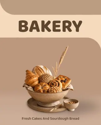 Artisan Bakery Fresh Bread Display Poster Template