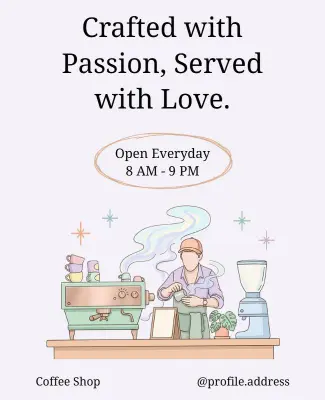 Artisan Coffee Shop Promotion Poster Template