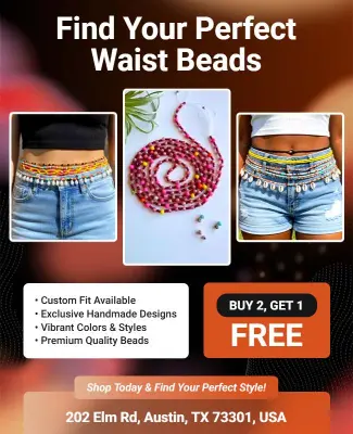 Artistic Beaded Waist Jewelry Offer Flyer Template