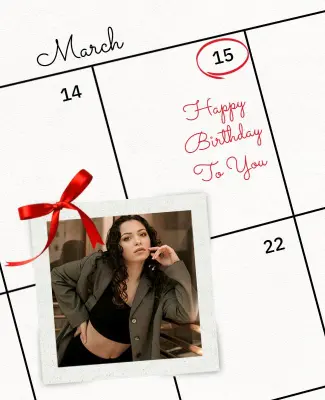 Artistic Birthday Reminder Calendar Poster Template