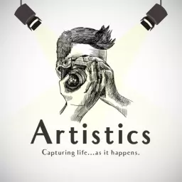 Artistic Black and White Illustration Emphasizing Photography Logo Template