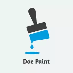 Artistic Brush and Paint Drop Representing Quality Painting Logo Template