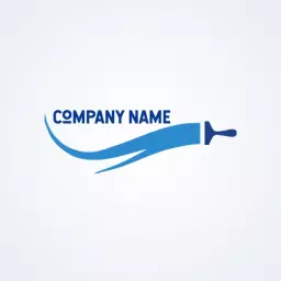 Artistic Brush Strokes Illustrate Modern Painting Logo Template