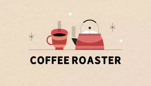 Artistic Coffee Themed Minimalist Visiting Card Template