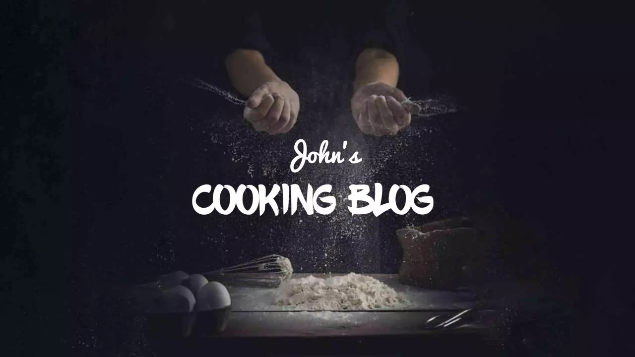 Artistic Dark Kitchen Scene Featuring Cooking Blog YouTube Banner Template