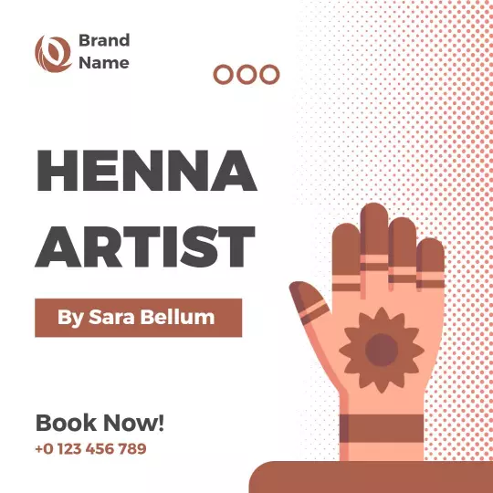 Artistic Henna Design Services by Sara Bellum Ad Template