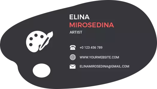 Artistic Palette Design for Creative Artist Business Card Template
