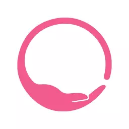 Artistic Pink Circle with Elegant Hand Design Theme Logo Template