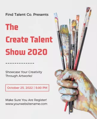 Artistic Talent Showcase Event Flyer Template