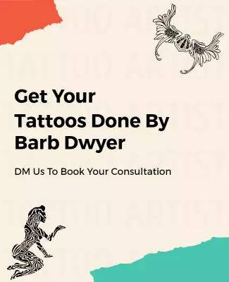 Artistic Tattoo Consultation with Unique Illustrations Poster Template