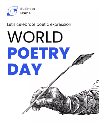 Artistic Vintage World Poetry Day Celebration Poster Template