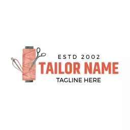 Artistic Watercolor Design Representing Custom Tailoring Logo Template