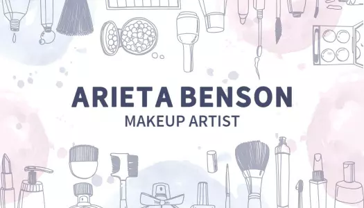 Artistic Watercolor Makeup Artist Business Card Template