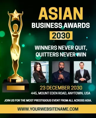 Asian Business Awards Event Flyer Template