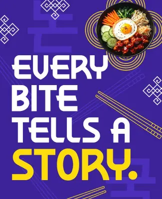 Asian Cuisine Food Poster Template