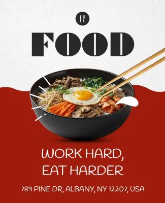 Asian Cuisine Restaurant Promotion Poster Template
