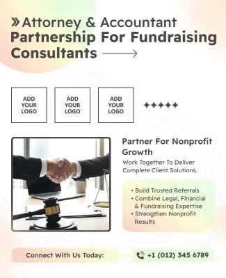 Attorney and Accountant Partnership Fundraising Flyer Template