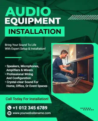 Audio Equipment Installation Service Flyer Template