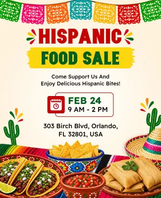 Authentic Hispanic Food Sale Flyer Template