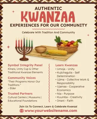 Authentic Kwanzaa Community Celebration Flyer Template